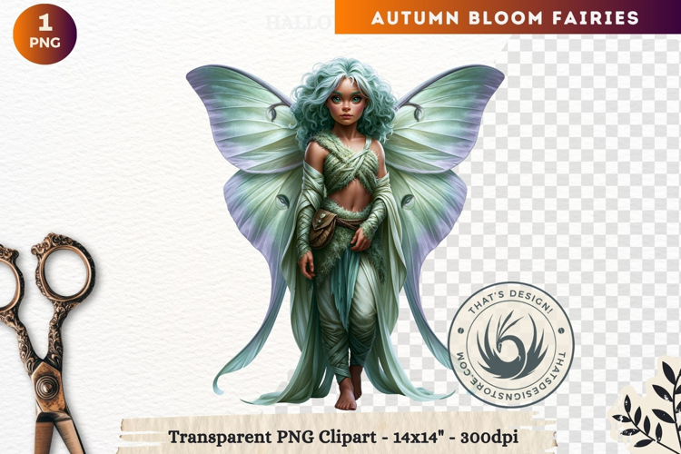 Autumn Bloom Floral Fairy Clipart, Mythical Fantasy PNG