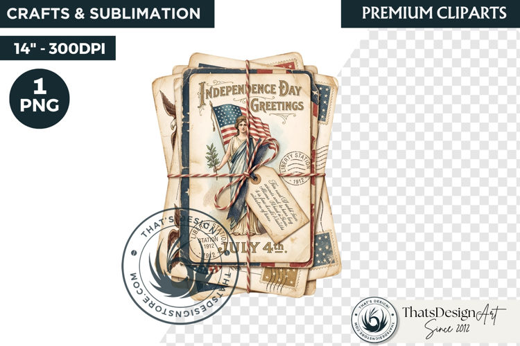 Vintage 4th of July Patriotic clipart for independence day