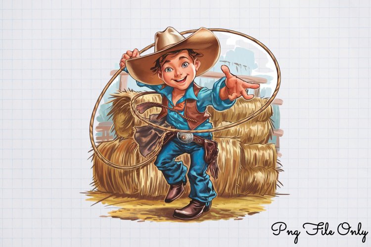 Little Cowboy Clipart PNG