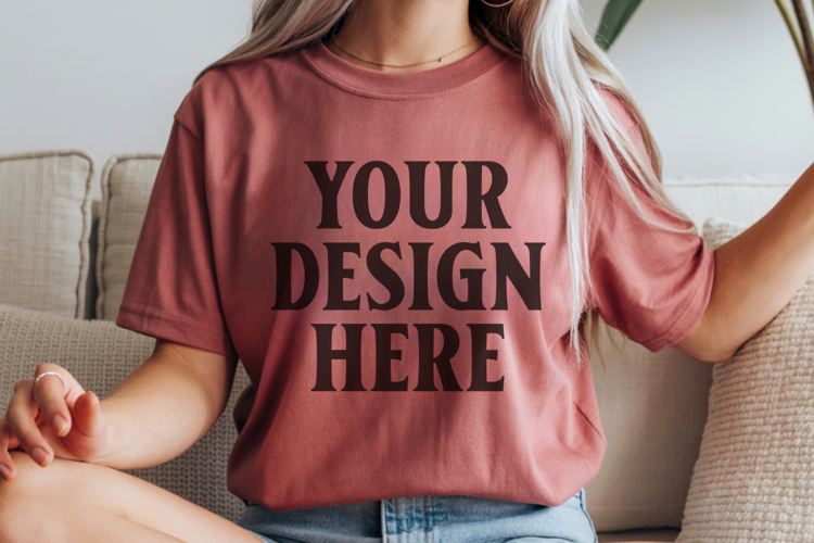 Cumin Comfort Colors 1717 Christmas Shirt Mockup, Cozy