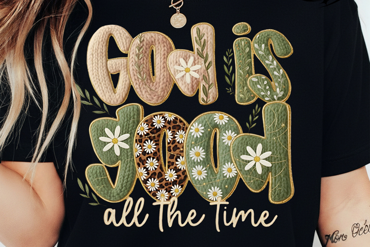 Leopard God is Good all the time Coquette Latch Hook Yarn