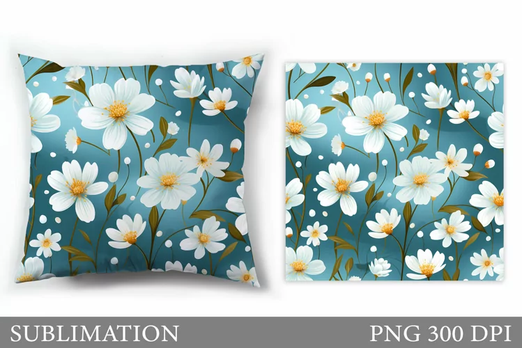 Flowers Sublimation. Flowers Pillow Sublimation