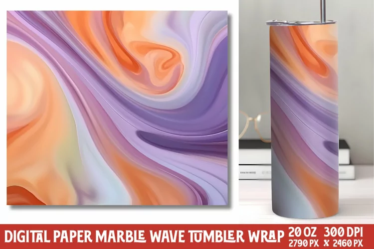 Marvel Wave Tumbler Wrap Sublimation