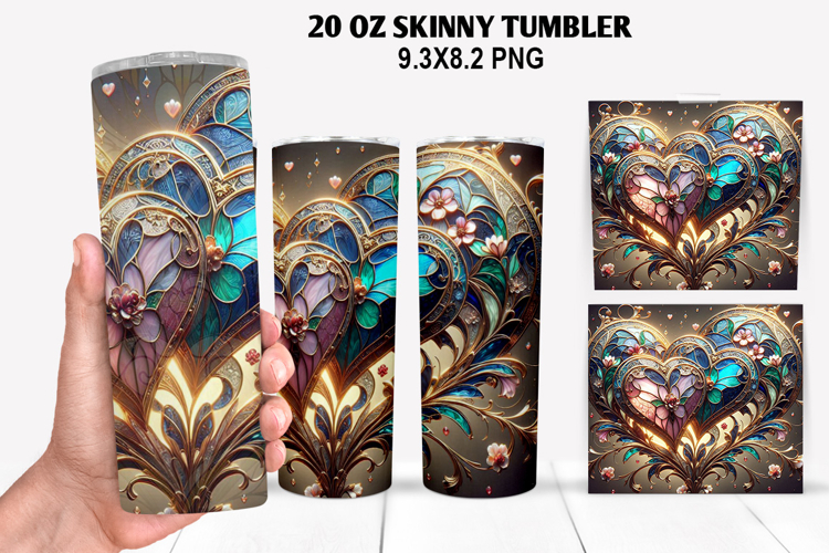 Flower Skinny Tumbler 20oz Wrap Design, Winter Tumbler Wrap