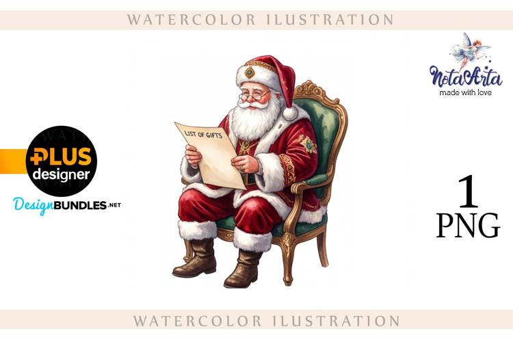 Christmas Santa in Elegant Attire