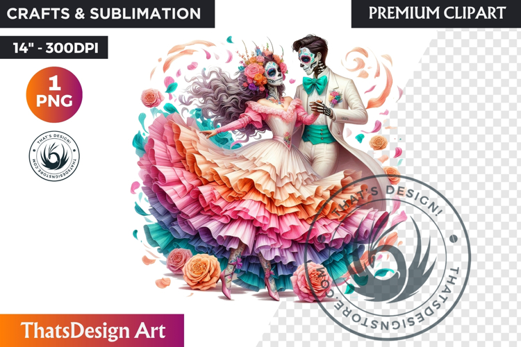 Pastel Floral Day of the Dead Clipart PNG,sugar skull design