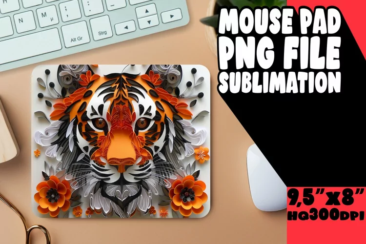 Cat Craze Sublimation Mouse Pad - 3D Cat