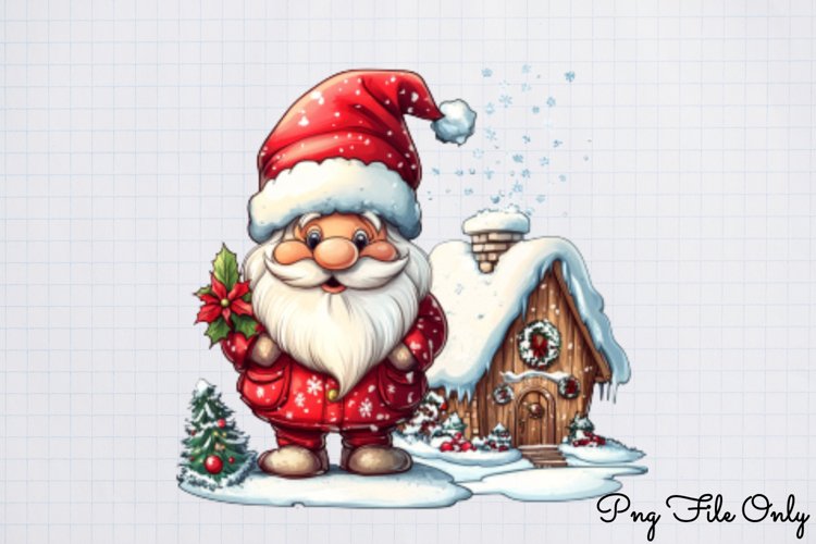 Christmas Gnome Houses Clipart