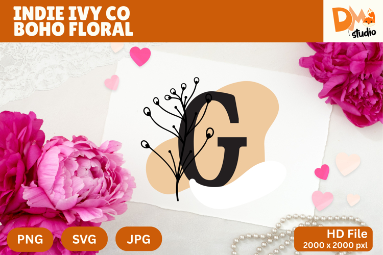 Floral Monogram Letter Svg Image 17
