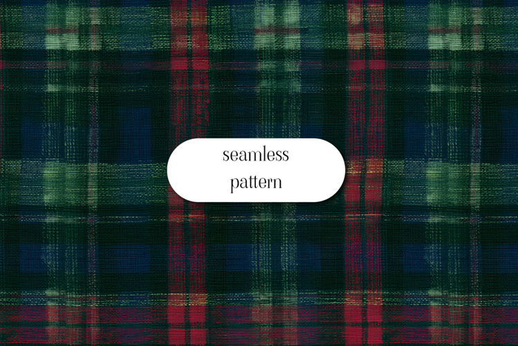 Green Red Tartan Plaid Seamless Pattern Digital Paper