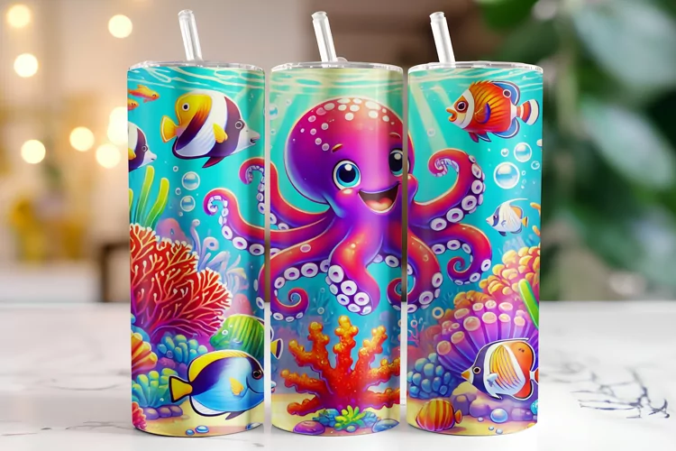 Octopus Tumbler Wrap | Sublimation | Tumblers