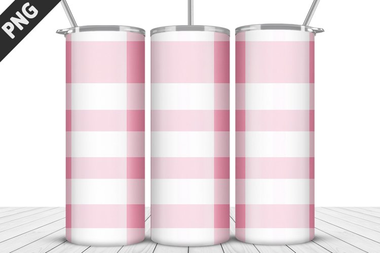 Plaid Tartan Valentine's Day Tumbler Design | Valentin example image 1