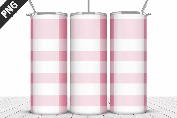 Plaid Tartan Valentine's Day Tumbler Design | Valentin