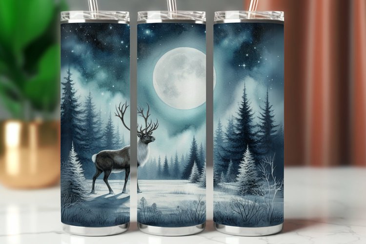 Tumbler Wrap 20 oz - deer in the forest