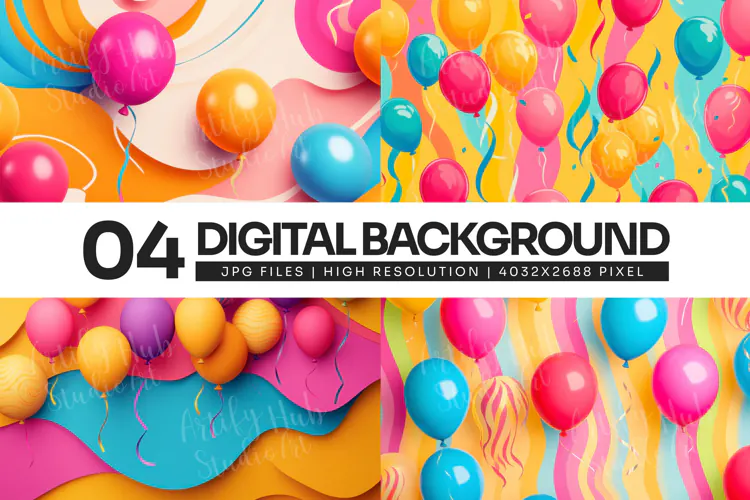Colorful Balloon Party Background