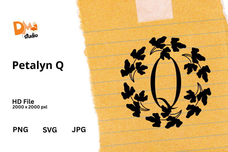 Floral Monogram Letter Svg Image 16