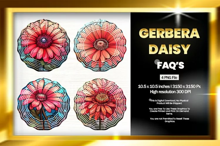 Gerbera Daisy Wind Spinner Sublimation - 04 Variations