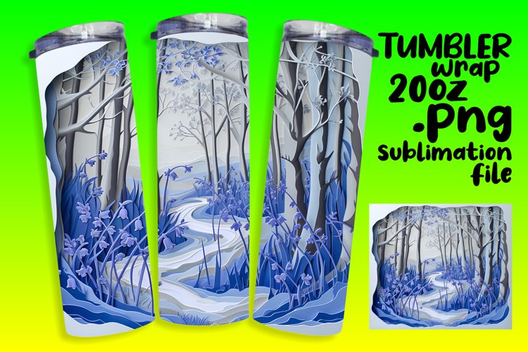 20oz Tumbler Wrap - 3D Flower in Hole Sublimation