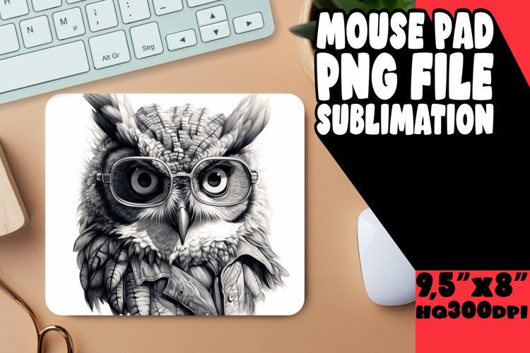 Variety of Owl Styles on Mouse Pad Sublimation