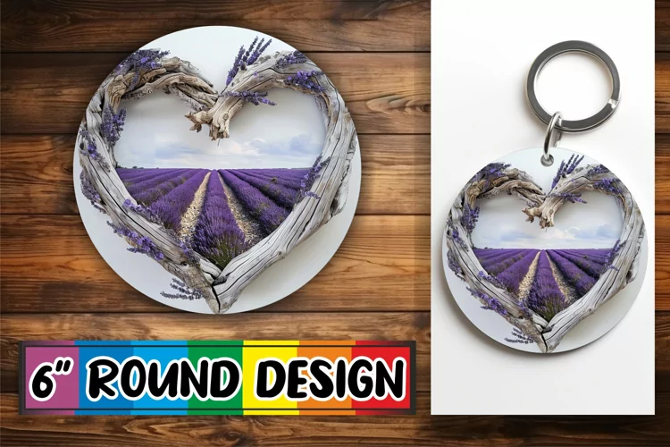 Floral Fantasy Circle Design Sublimation Woodland View