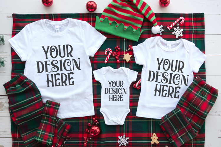 Christmas Family Matching Group T-Shirt Mockup