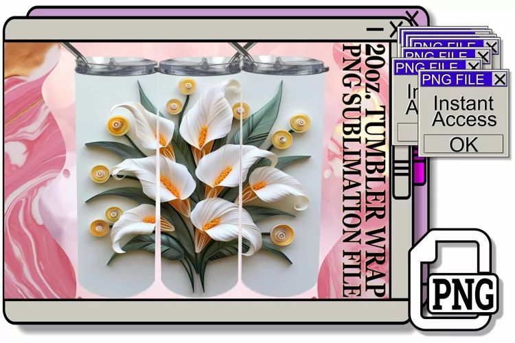 Blossoming Spring 3D 20oz Tumbler Wrap