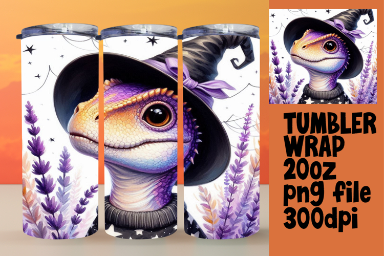 Beautiful Gift: 20oz Tumbler Wrap , Halloween Dino