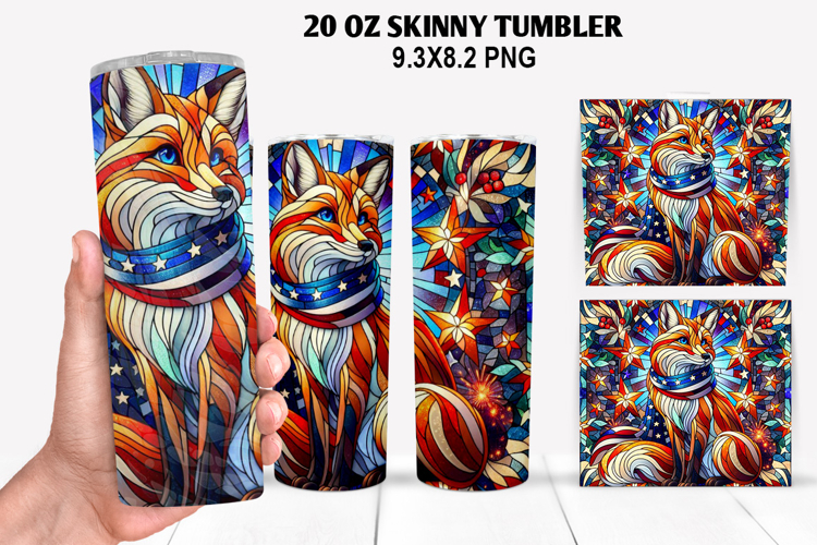 Skinny Tumbler 20oz Wrap Design,4th of july Tumble PNG
