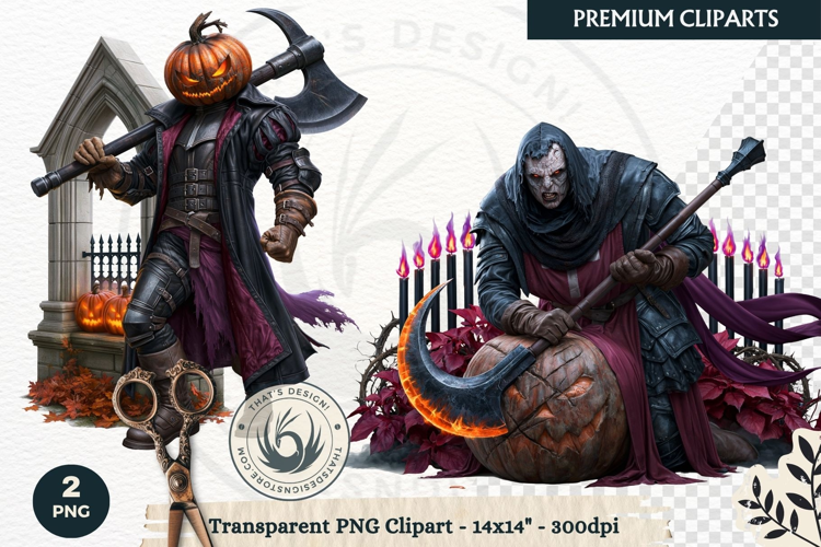 Gothic Dark Fantasy Halloween Nightmare Horror Clipart PNG