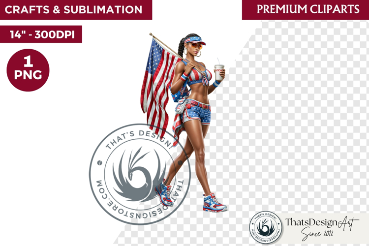 4th of July Character PNG, Patriotic Americana Portraits