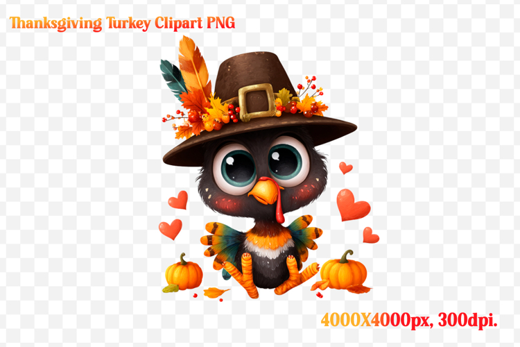 Funny Thanksgiving Turkey Clipart PNG