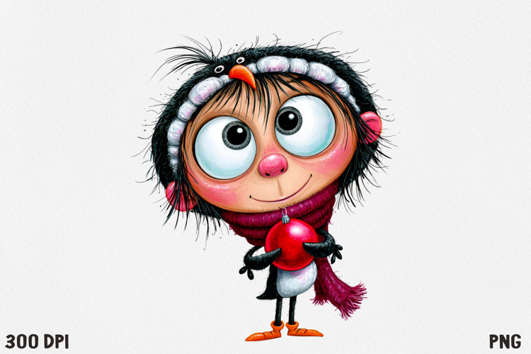 Whimsical Christmas Character Clipart PNG, Cute Holiday