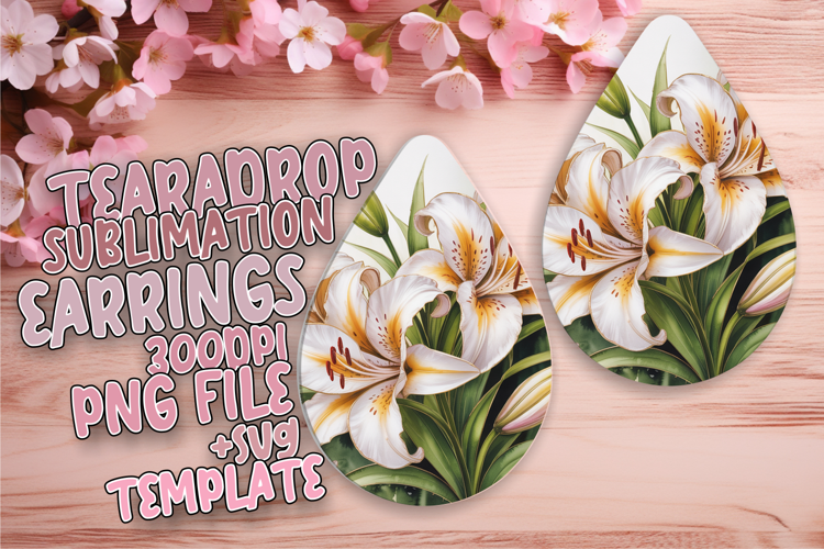 Trendy Teardrop Design for Earrings , Flowers