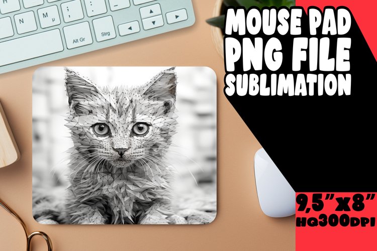 Colorful Feline Friends Mouse Pad Artwork