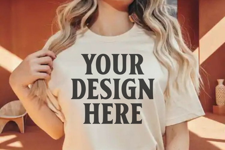 Comfort Colors 1717 Ivory T-Shirt Mockup