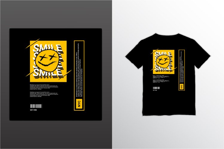 Smile writing design, suitable for screen printing t-shirts