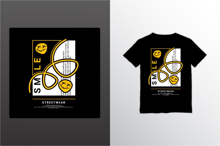Smile writing design, suitable for screen printing t-shirts