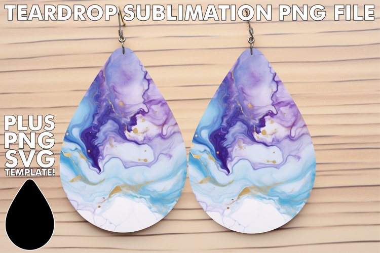 Sublimation Splendor: Exquisite Marble Patterned Earrings