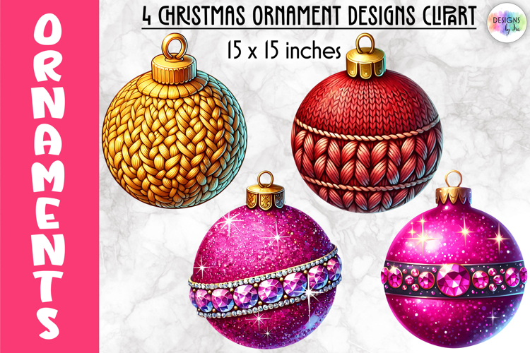Christmas Ornaments Clipart, Christmas Tree Baubles PNG