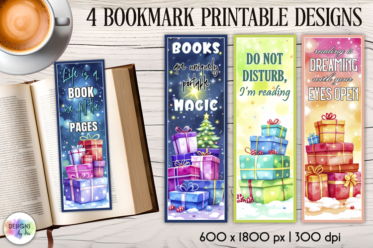 Christmas Bookmark Printables, Book Lover Quotes Bookmarks