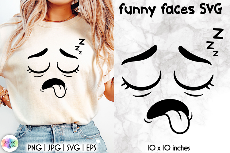 Funny Smiley Face SVG, Sarcastic Cartoon Face Expression PNG