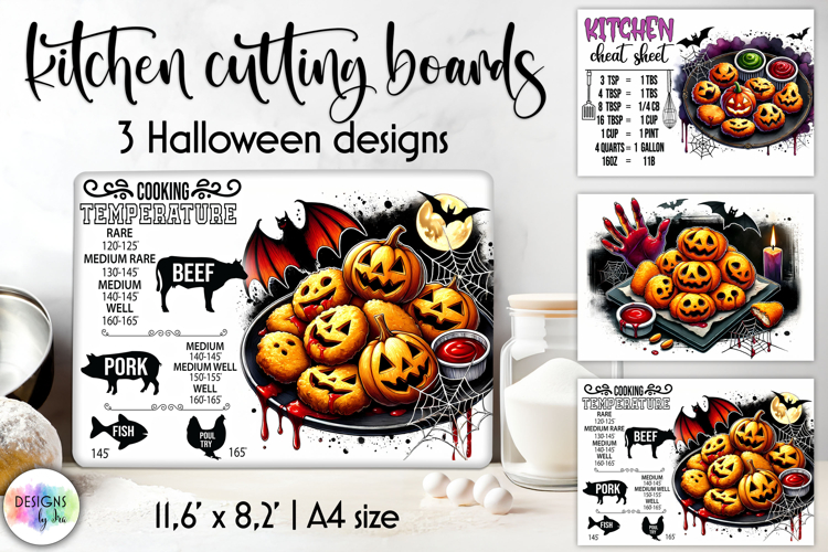 Halloween Cutting Boards Designs, Kitchen Conversion Charts