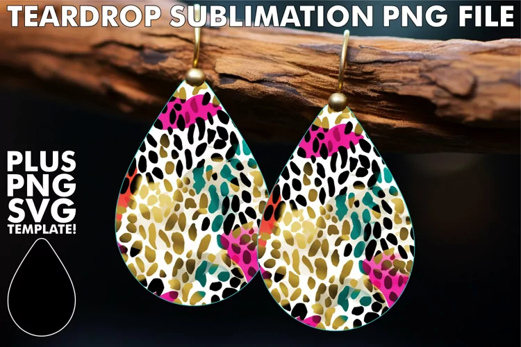 Teardrop Earrings: Dazzling Leopard Print Wonders