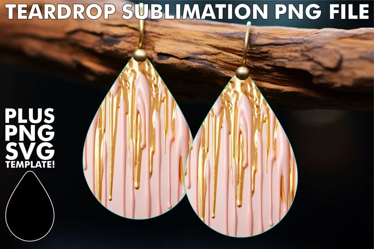 Teardrops in Technicolor: 3D Sublimation Earrings