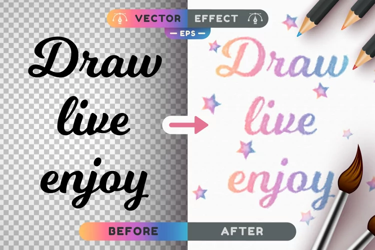 Watercolor Rainbow - Editable Text Effect, Font Style
