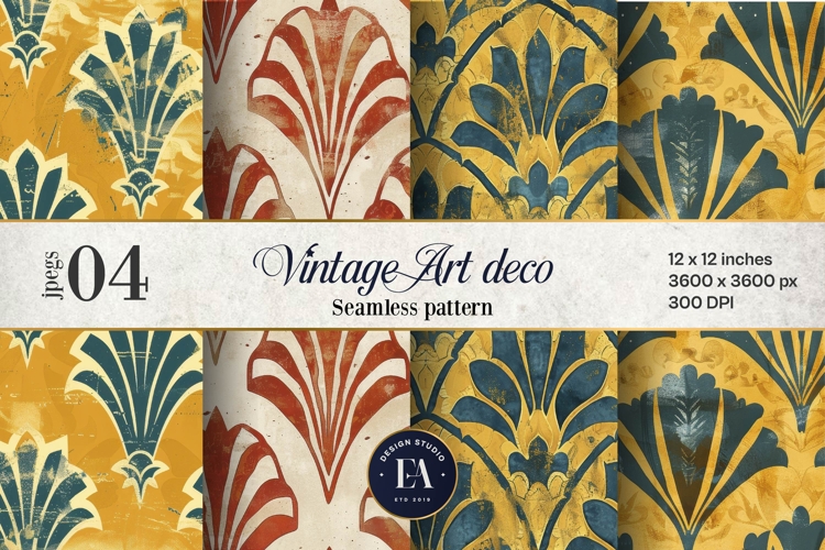 Vintage Art Deco Pattern | Retro Geometric Design