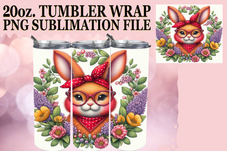 Joyful Moments 20oz tumbler wrap, Cute Animals