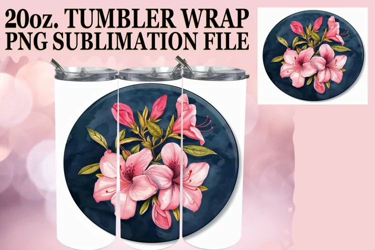 Fresh Blooms Denim Tumbler Sublimation 20oz