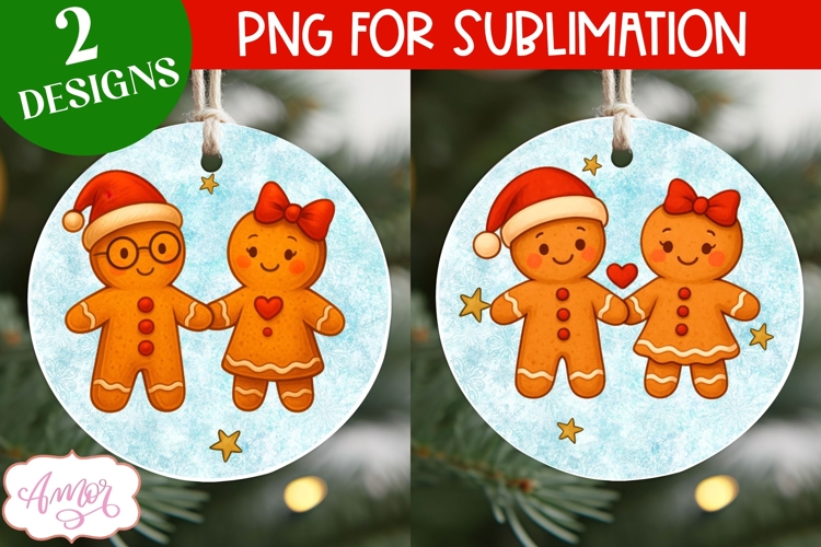 Christmas ornament PNG sublimation, Gingerbread man PNG
