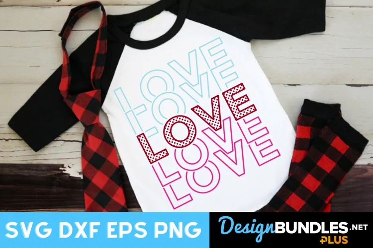 Love Stacked SVG